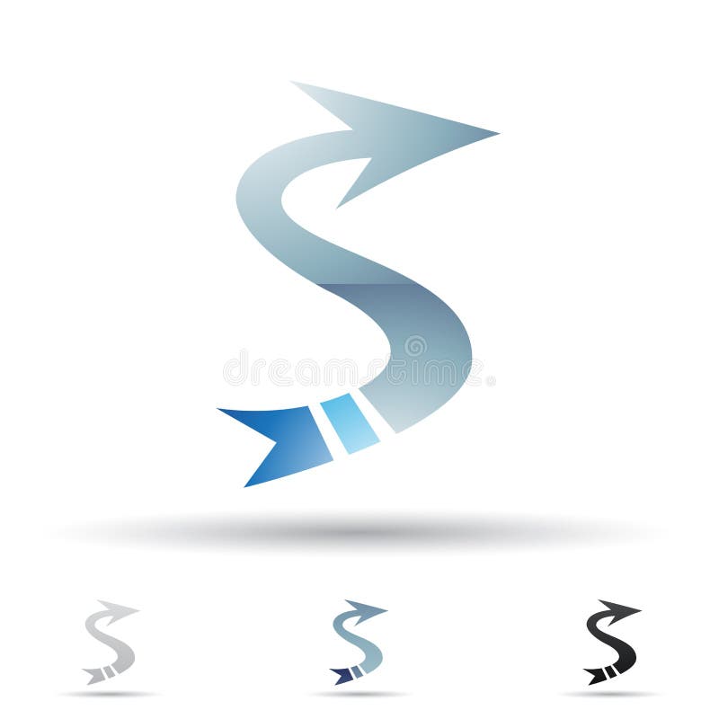 Icono abstracto para la letra S