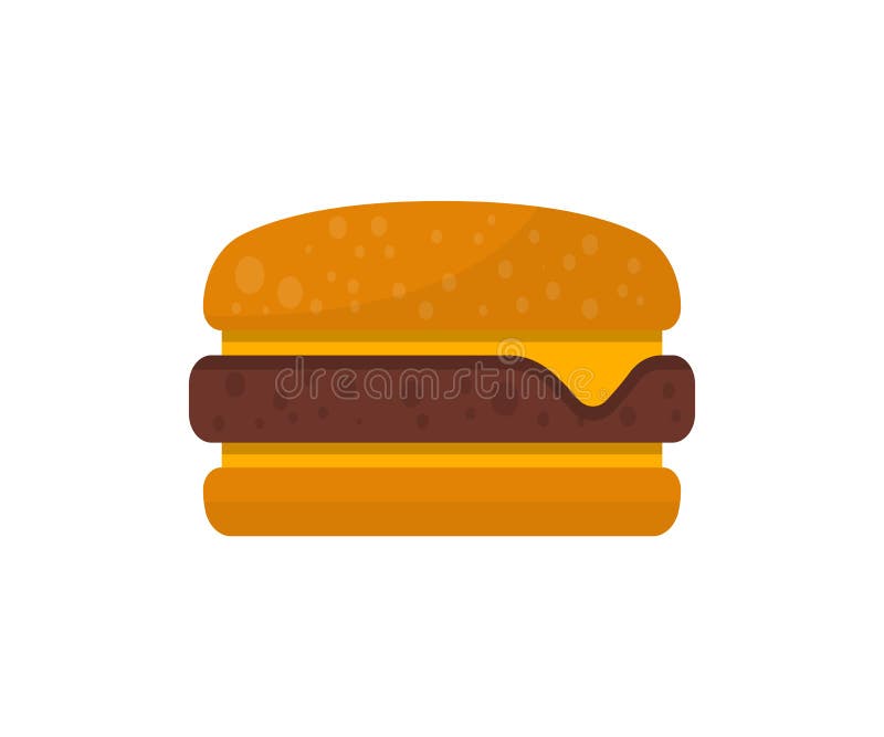 Icono aislado cheeseburger en estilo plano