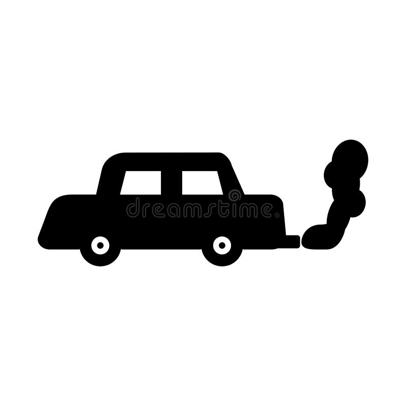 Icono Aislado Contaminante Del Vehículo Automovilístico Ilustración del  Vector - Ilustración de lineal, aire: 172164847
