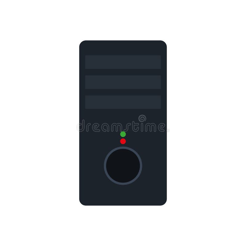 Icono aislado CPU de la torre libre illustration Icono aislado CPU de la torre libre illustration