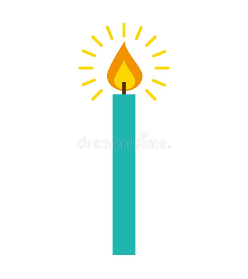 Icono aislado de la llama de vela ilustración del vector Icono aislado de la llama de vela ilustración del vector