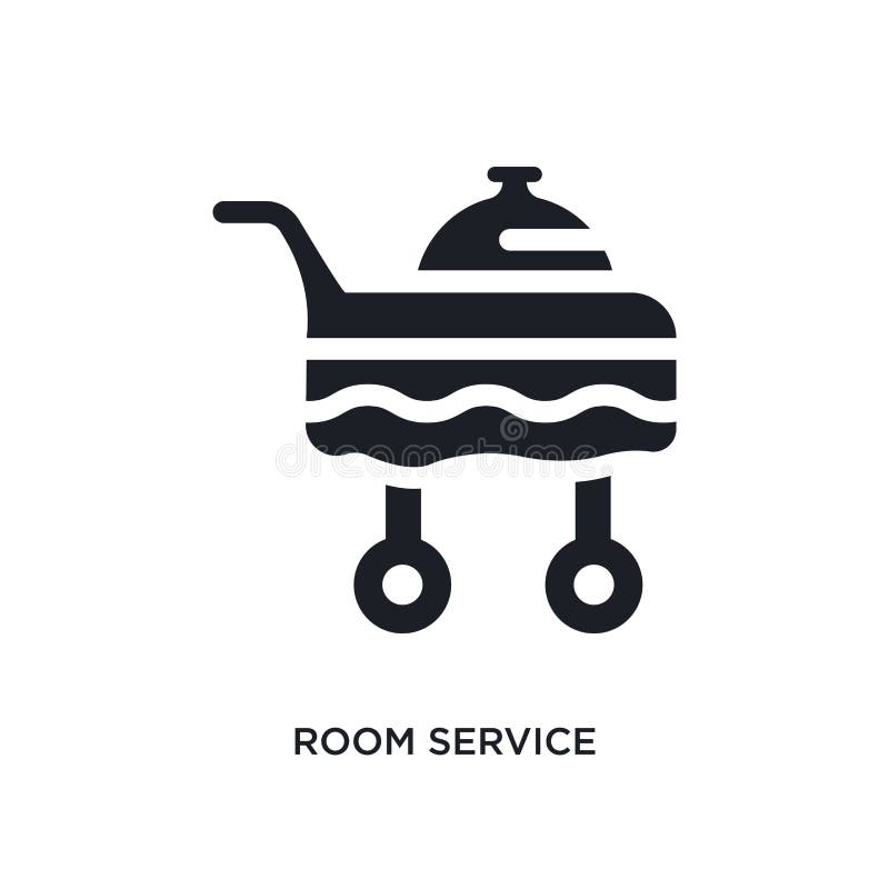 icono aislado negro del vector del servicio de habitación ejemplo simple del elemento de iconos del vector del concepto del hotel stock de ilustración icono aislado negro del vector del servicio de habitación ejemplo simple del elemento de iconos del vector del concepto del hotel stock de ilustración