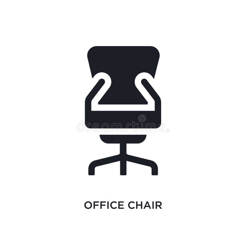 icono aislado silla negra del vector de la oficina ejemplo simple del elemento de iconos del vector del concepto de los muebles y libre illustration icono aislado silla negra del vector de la oficina ejemplo simple del elemento de iconos del vector del concepto de los muebles y libre illustration
