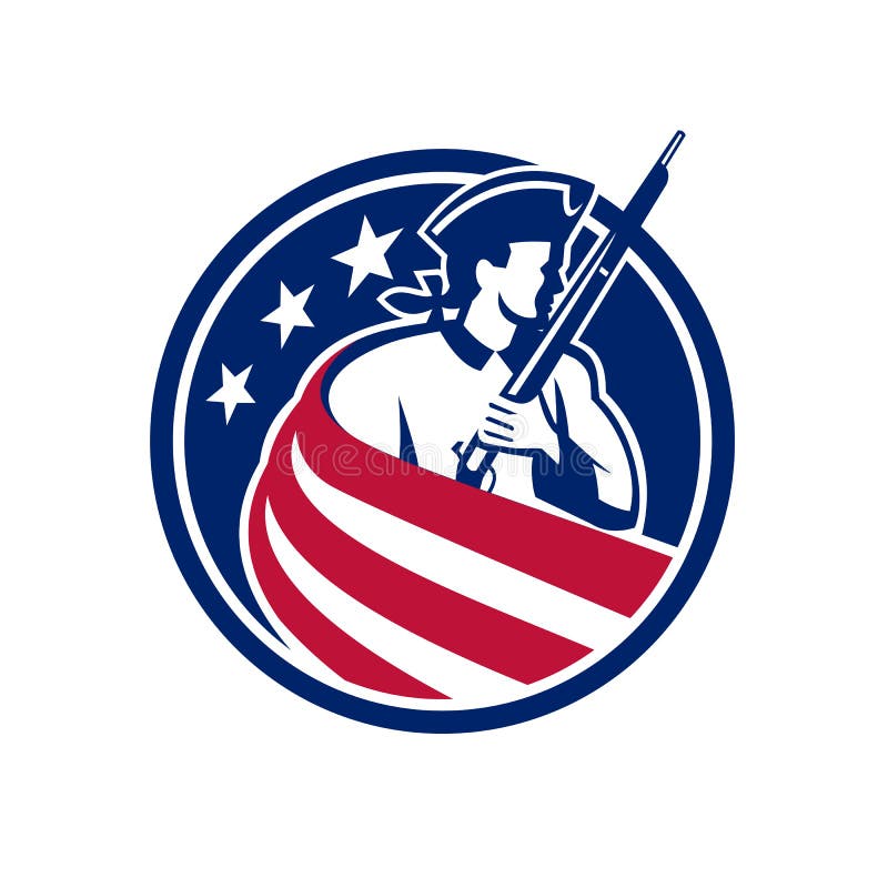 Icono americano de la bandera de los E.E.U.U. del patriota