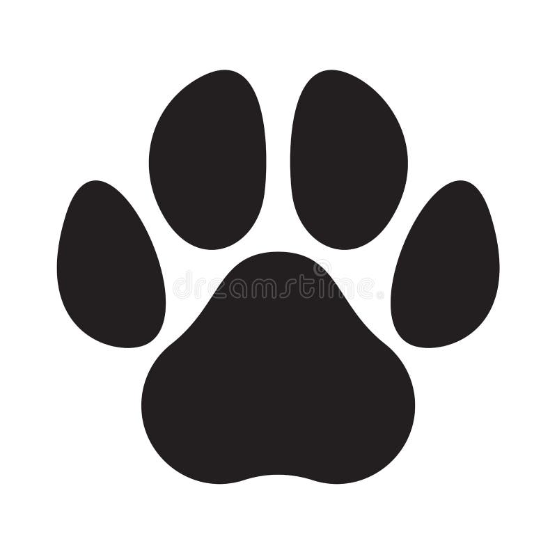 Icono animal de la huella del vector del animal doméstico del perro del gato del logotipo de la pata