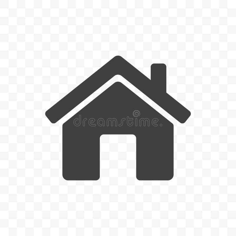 Icono casero del vector, app móvil, elemento de la página principal del comienzo del sitio web, propiedades inmobiliarias de la c