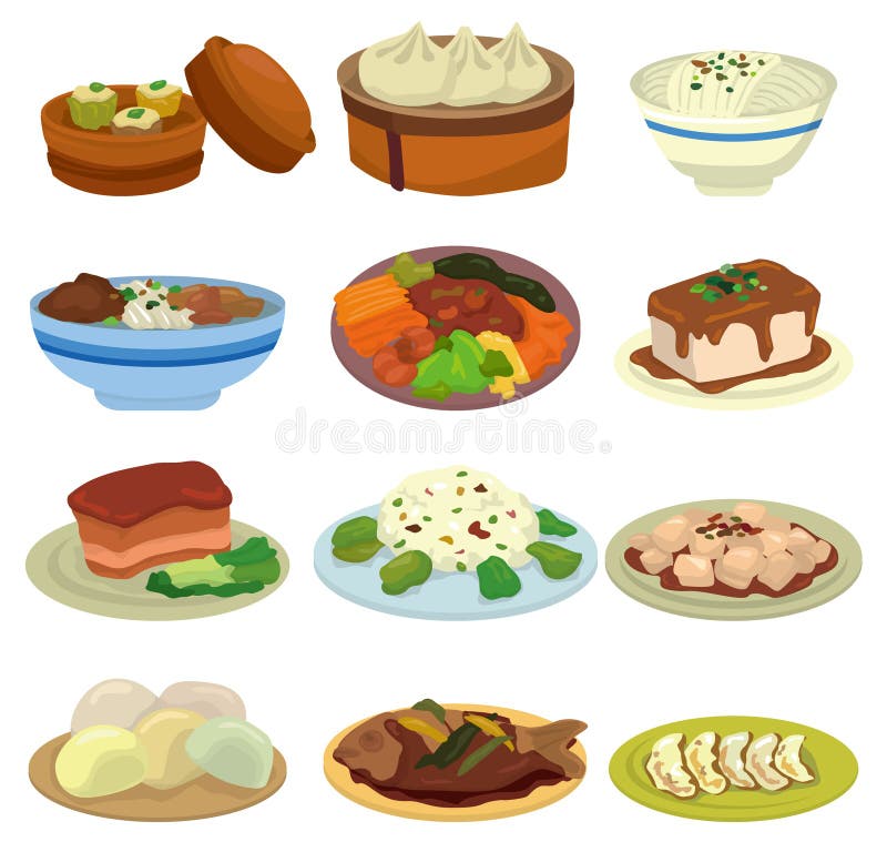 Icono chino del alimento de la historieta libre illustration Icono chino del alimento de la historieta libre illustration