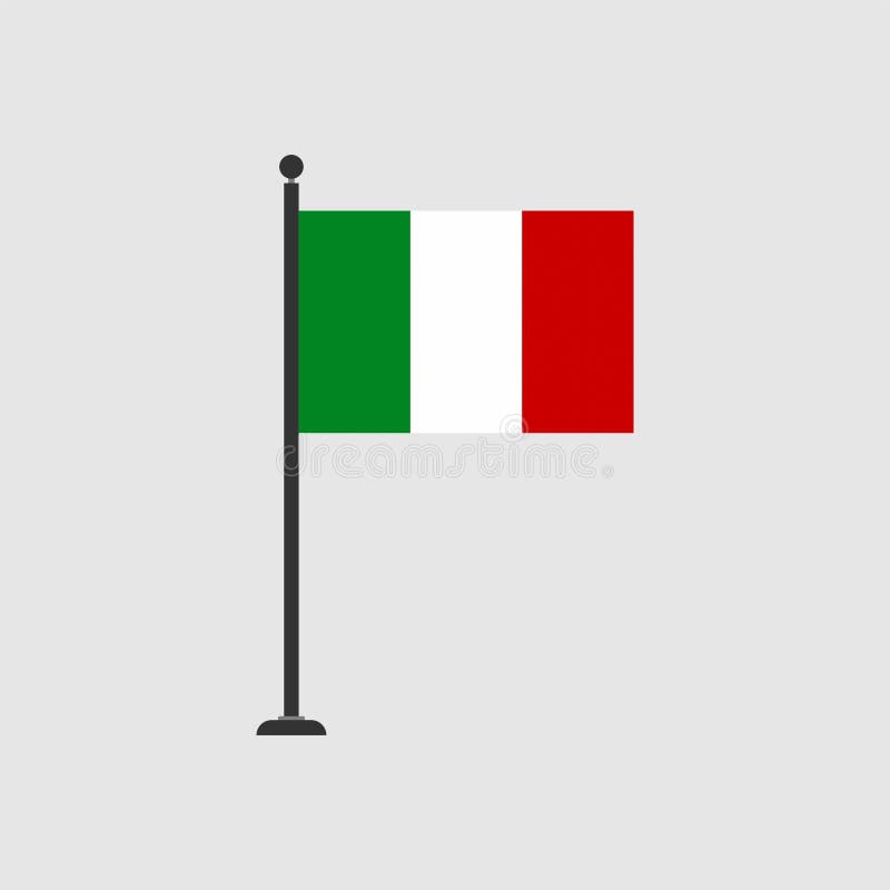 Icono común 3 de la bandera de Italia del vector stock de ilustración Icono común 3 de la bandera de Italia del vector stock de ilustración