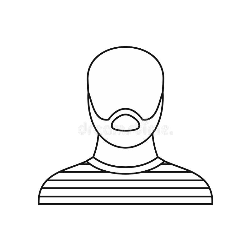 Icono criminal del prisioner del ladrón, estilo del esquema ilustración del vector Icono criminal del prisioner del ladrón, estilo del esquema ilustración del vector