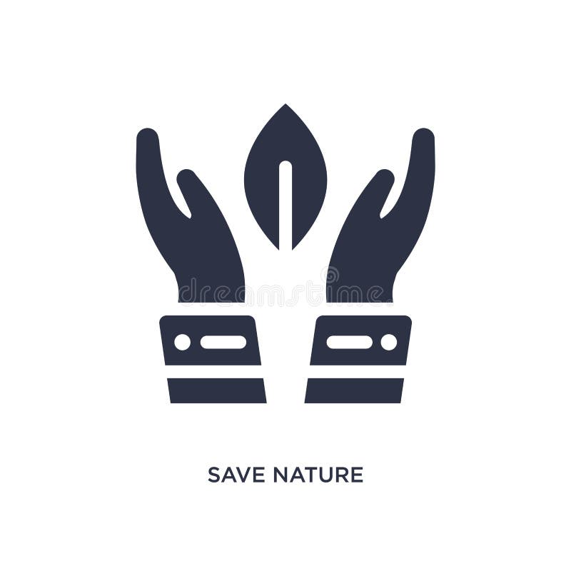 icono de ahorro de la naturaleza en el fondo blanco Ejemplo simple del elemento del concepto de la naturaleza ilustración del vector icono de ahorro de la naturaleza en el fondo blanco Ejemplo simple del elemento del concepto de la naturaleza ilustración del vector