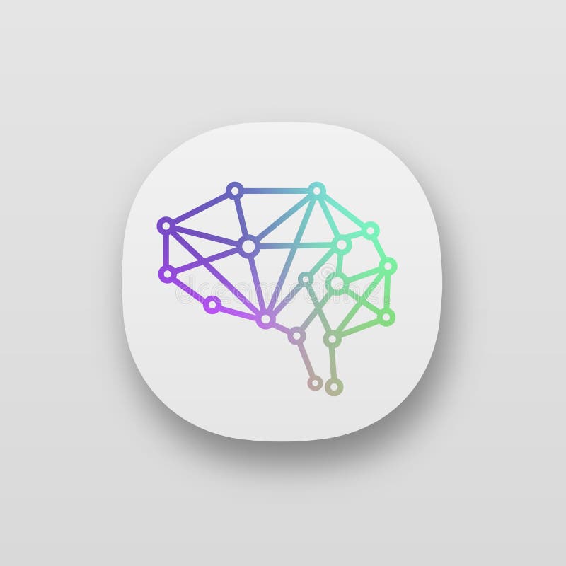 Icono de aplicación de inteligencia artificial ilustración del vector