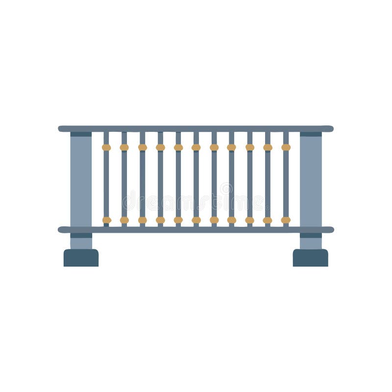 Icono de barandilla de acero funcional para seguridad stock de ilustración