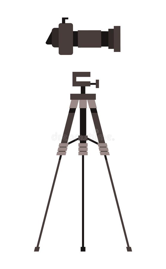 Icono De Cámara Reflex Con Lente Extraíble Del Trípode De Visión Lateral  Para Fotocámara Aislada En Blanco Ilustración del Vector - Ilustración de  objetivo, alto: 183545074