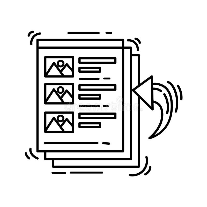 Icono de catálogo de ecommerce. icono dibujado a mano conjunto de iconos contorno icono de doodle negro