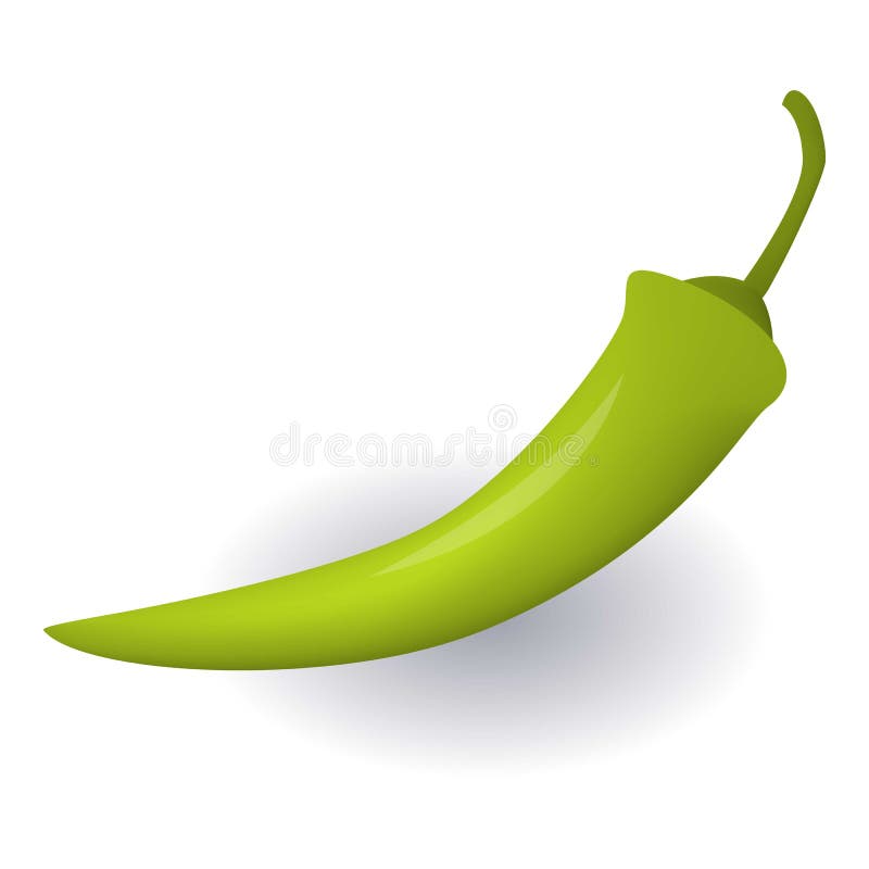 Icono De Chile Verde, Estilo IsomÃ©trico Ilustración del Vector