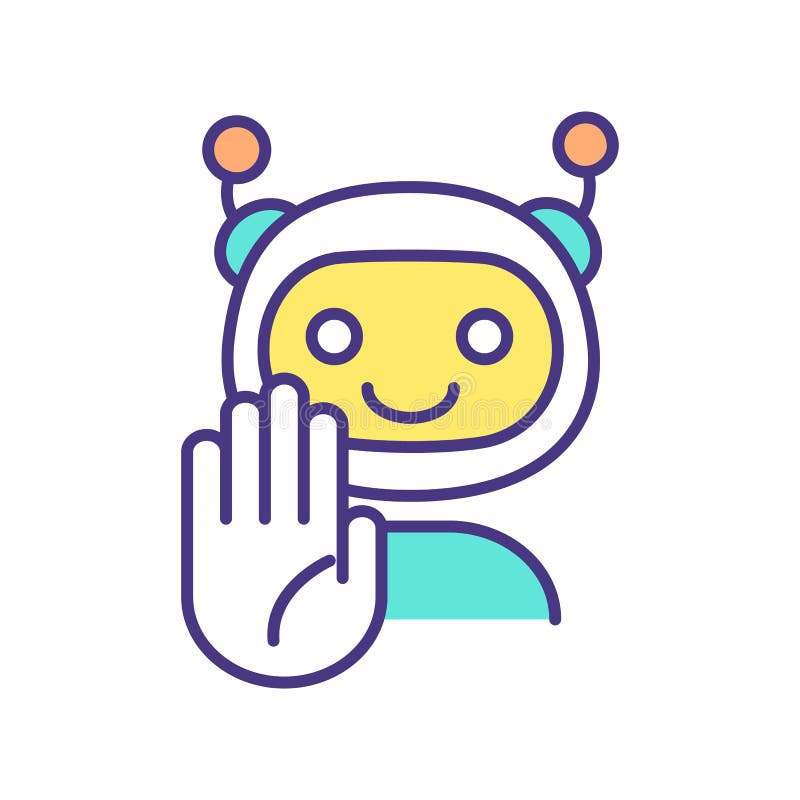 Icono de color rgb de inteligencia artificial libre illustration