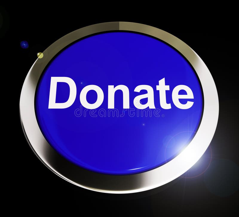 Icono de concepto de botÃ³n de donaciÃ³n demuestra caridad y donaciones - IlustraciÃ³n 3d