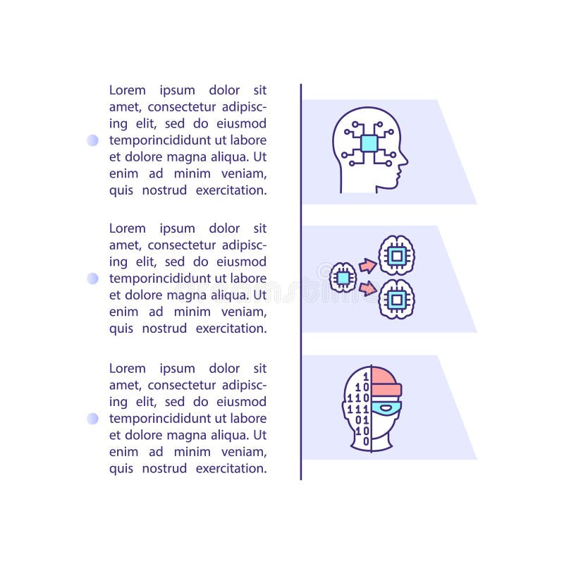 Icono de concepto de explosión de inteligencia artificial con texto libre illustration