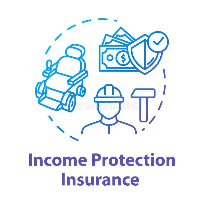 Income protection insurance concept icon. Safe life. Work accident coverage. Personal fund. Policyholder idea thin line illustration. Vector isolated outline RGB color drawing. Editable stroke. Income protection insurance concept icon. Safe life. Work accident coverage. Personal fund. Policyholder idea thin line illustration. Vector isolated outline RGB color drawing. Editable stroke