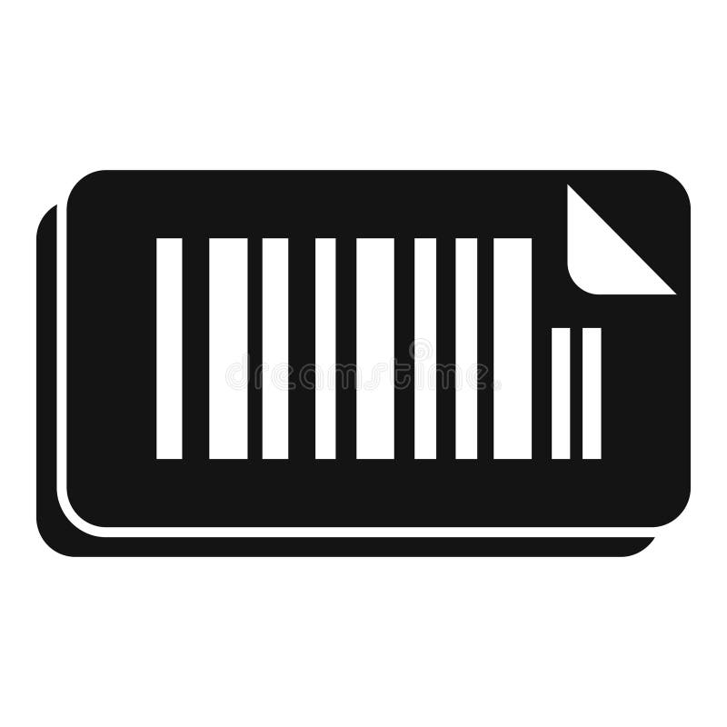 Icono de código de barras vector simple. explorar nuevo producto stock de ilustración
