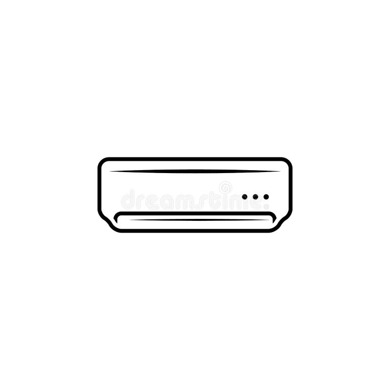 Icono de división del calentador de refrigeración del aire acondicionado. elemento de fontanería e icono de calefacción para conce ilustración del vector