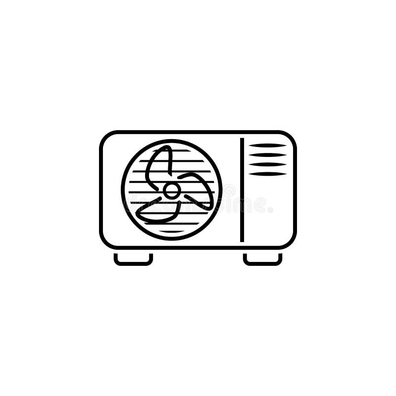 Icono de división del sistema de refrigeración del acondicionador. elemento de fontanería e icono de calefacción para concepto móv stock de ilustración