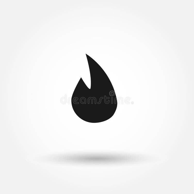 Icono de encendido de vectores de llama icono simple libre illustration