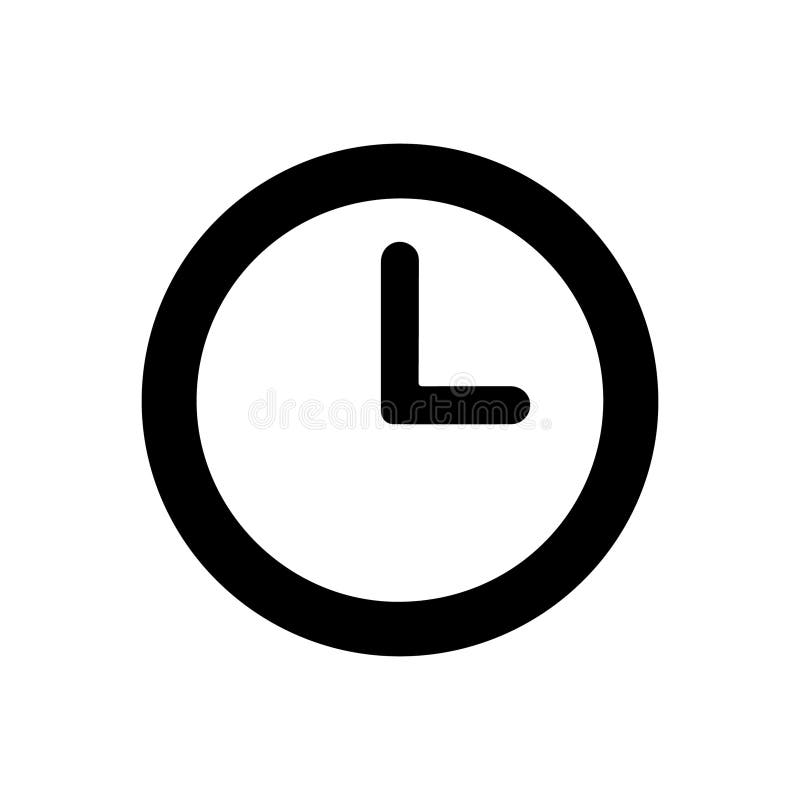 Icono de estilo lineal del reloj de pared. stock de ilustración