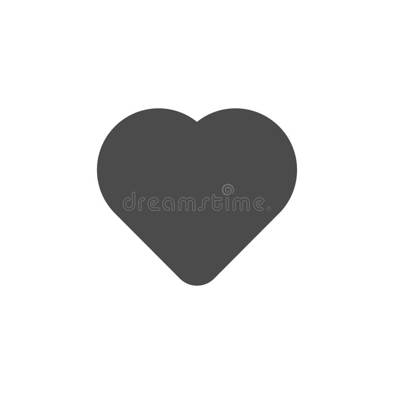 Icono de glifo cardíaco y elemento romántico