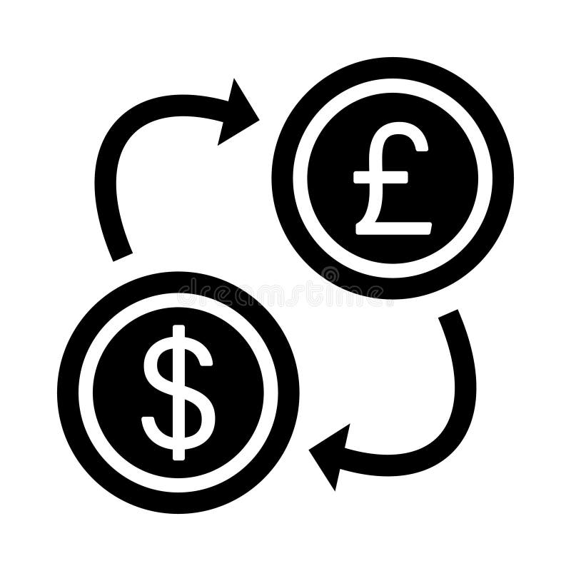 Icono de Glifo de intercambio de dólares aislado Gráfico. Estilo en el concepto de negocio y oficina de elementos sencillos de g ilustración del vector Icono de Glifo de intercambio de dólares aislado Gráfico. Estilo en el concepto de negocio y oficina de elementos sencillos de g ilustración del vector