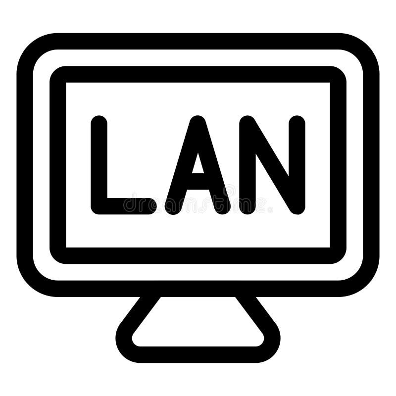 Icono de Internet blanco y negro stock de ilustración