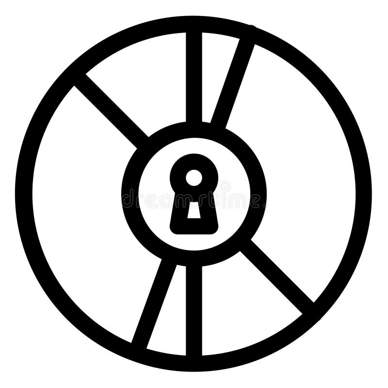 Icono de Internet blanco y negro stock de ilustración