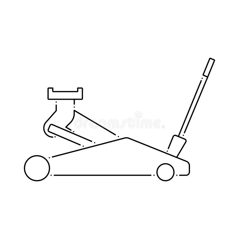 Icono de jack hidráulico ilustración del vector. Ilustración de coche -  203885309