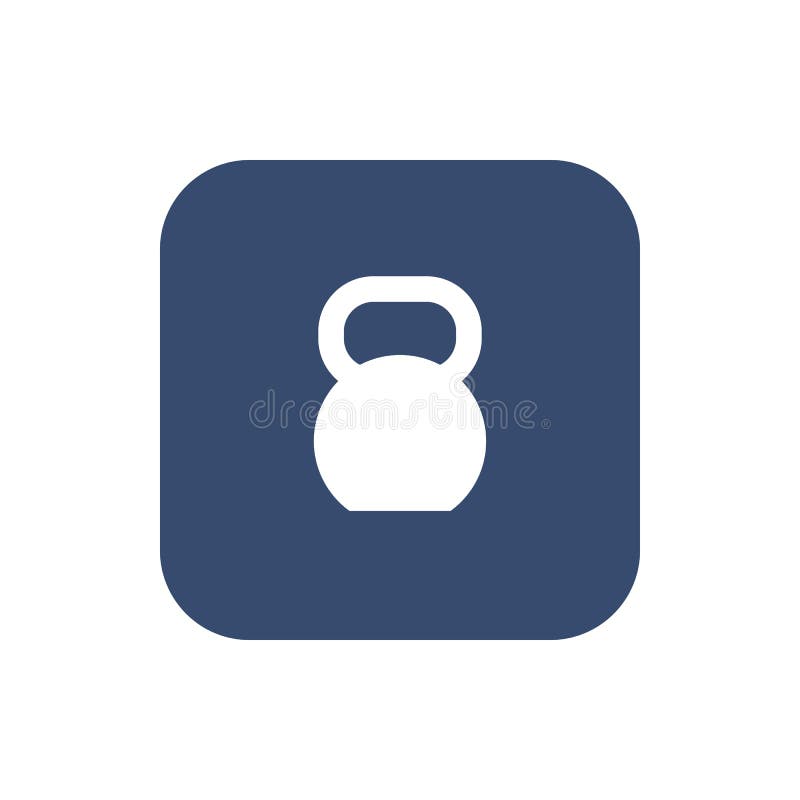 Icono de Kettlebell en el fondo blanco libre illustration Icono de Kettlebell en el fondo blanco libre illustration