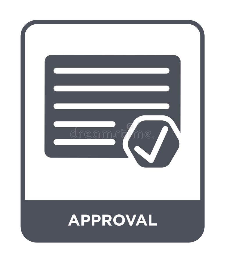 icono de la aprobación en estilo de moda del diseño icono de la aprobación aislado en el fondo blanco plano simple y moderno del stock de ilustración icono de la aprobación en estilo de moda del diseño icono de la aprobación aislado en el fondo blanco plano simple y moderno del stock de ilustración