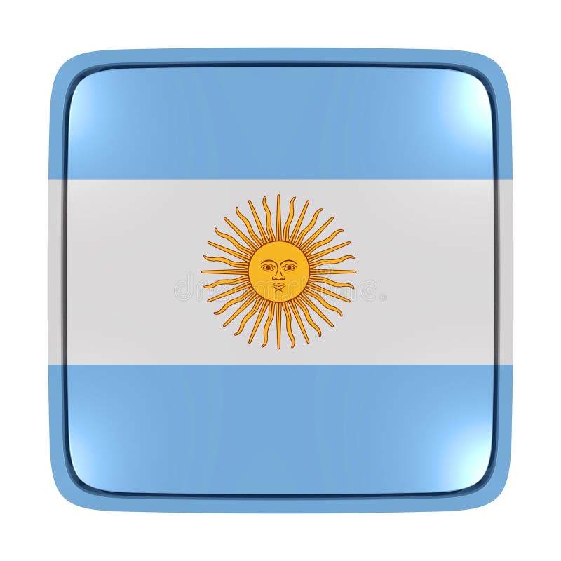 Bandera De La Argentina Bajo La Forma De Cinta De La Onda Stock de