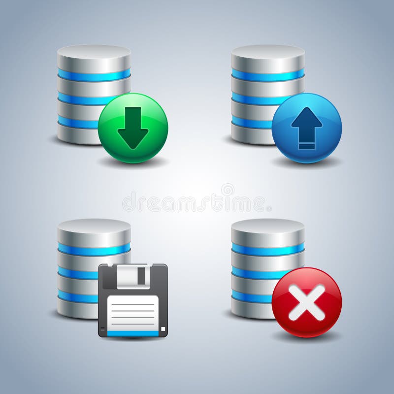 Icono de la base de datos fijado # 2 libre illustration Icono de la base de datos fijado # 2 libre illustration