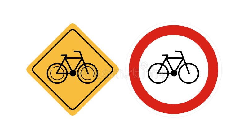 bicycle bike icon traffic road sign, Yellow sign with graphic of bicycle to warn traffics to beware of bicycle lane, Concept of rest, relaxation, exercise, healthy lifestyle, Ecologic city transport. bicycle bike icon traffic road sign, Yellow sign with graphic of bicycle to warn traffics to beware of bicycle lane, Concept of rest, relaxation, exercise, healthy lifestyle, Ecologic city transport