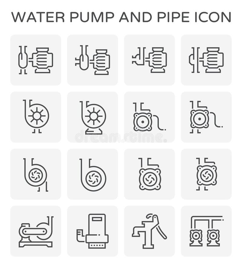 Icono de la bomba de agua ilustración del vector. Ilustración de acero