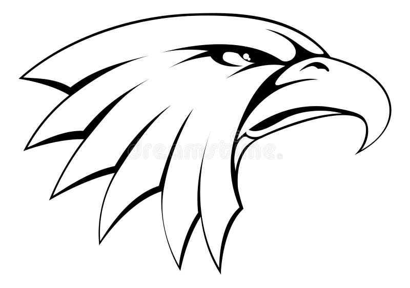 Icono de la cabeza del águila calva ilustración del vector Icono de la cabeza del águila calva ilustración del vector