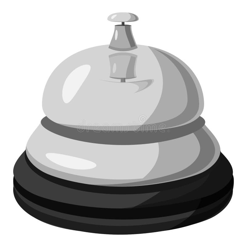 Icono de la campana de la recepción, estilo monocromático gris libre illustration Icono de la campana de la recepción, estilo monocromático gris libre illustration