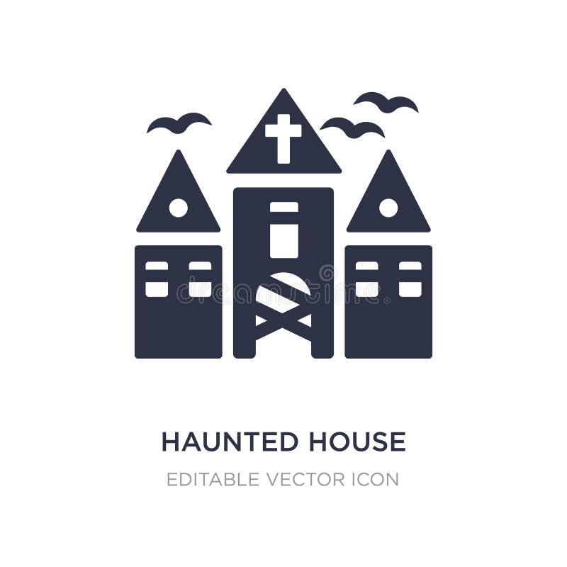 icono de la casa encantada en el fondo blanco Ejemplo simple del elemento del concepto de Halloween stock de ilustración icono de la casa encantada en el fondo blanco Ejemplo simple del elemento del concepto de Halloween stock de ilustración