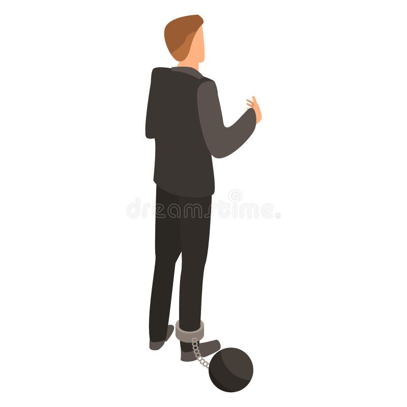 Icono de la cerradura del soborno del hombre, estilo isométrico stock de ilustración Icono de la cerradura del soborno del hombre, estilo isométrico stock de ilustración