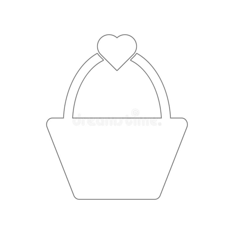 icono de la cesta de compras del coraz?n Elemento de la web para el concepto y el icono m?viles de los apps de la web Esquema, l? libre illustration icono de la cesta de compras del coraz?n Elemento de la web para el concepto y el icono m?viles de los apps de la web Esquema, l? libre illustration