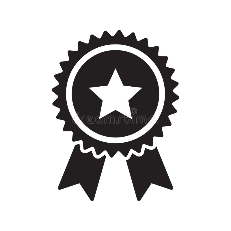 Icono de la cinta del control de la calidad La opción certificada o mejor del producto de vector recomendó el certificado aprobad stock de ilustración