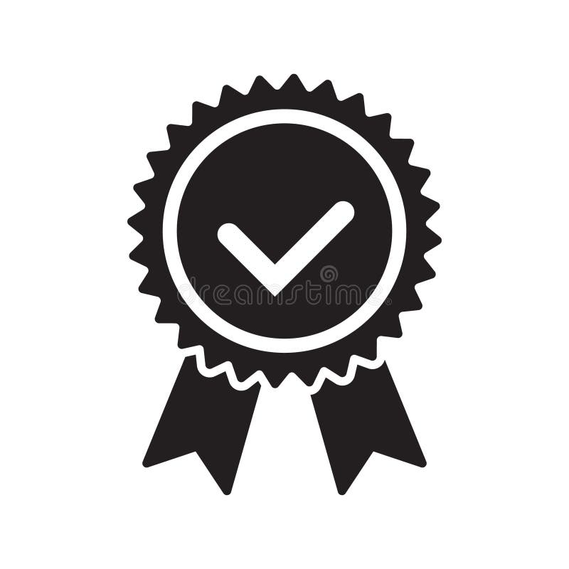 Icono de la cinta del control de la calidad La opción certificada o mejor del producto de vector recomendó la marca aprobada del stock de ilustración