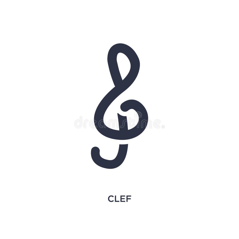icono de la clave en el fondo blanco Ejemplo simple del elemento del concepto de la música ilustración del vector icono de la clave en el fondo blanco Ejemplo simple del elemento del concepto de la música ilustración del vector