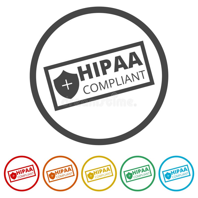 Icono de la conformidad de HIPAA, 6 colores incluidos stock de ilustración Icono de la conformidad de HIPAA, 6 colores incluidos stock de ilustración