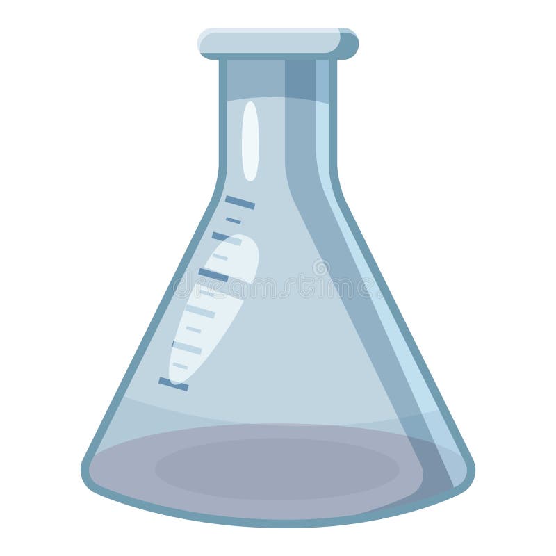 Icono de la cristalería o del cubilete de laboratorio, estilo de la historieta ilustración del vector Icono de la cristalería o del cubilete de laboratorio, estilo de la historieta ilustración del vector