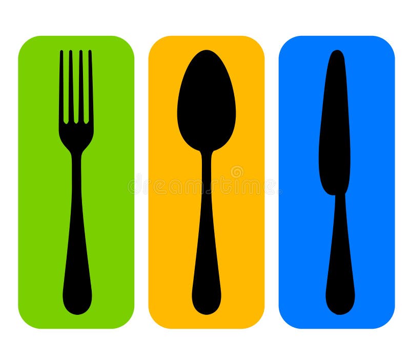 Icono de cubiertos stock de ilustración